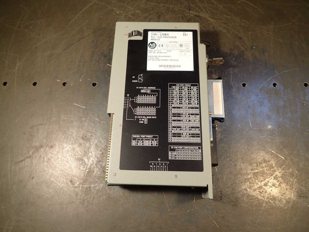 Allen Bradley 1785-L20B/E E01 PLC-5/20 Processor Module: 1785-ME16, 16K, EEPROM - AUTOMATION & CONTROLS