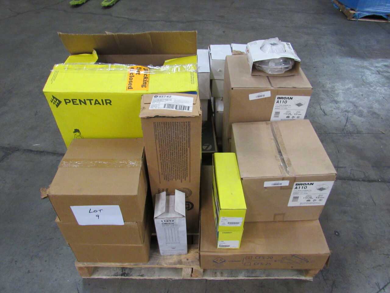 Pallet 287x Assorted Lights, LEDs, Electrical Conduit/Fittings, Electric Fans, and Tools - LIGHTING