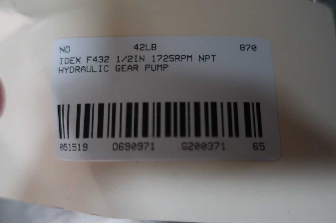 VIKING F432 1/2IN 1725RPM NPT HYDRAULIC GEAR PUMP - GEAR PUMP