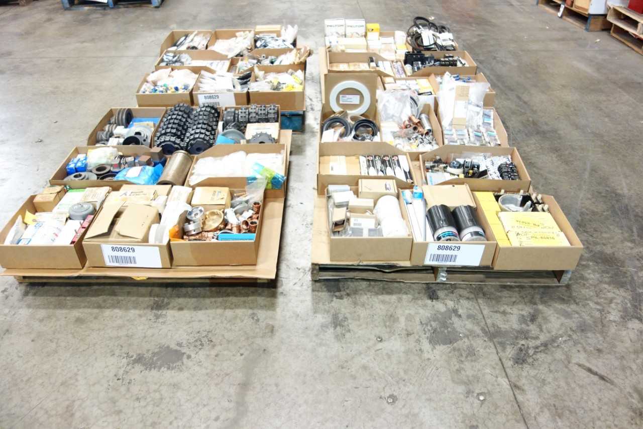 4 PALLETS OF ASSORTED MISCELLANEOUS INDUSTRIAL SURPLUS - ELECTRICAL COMPONENTS