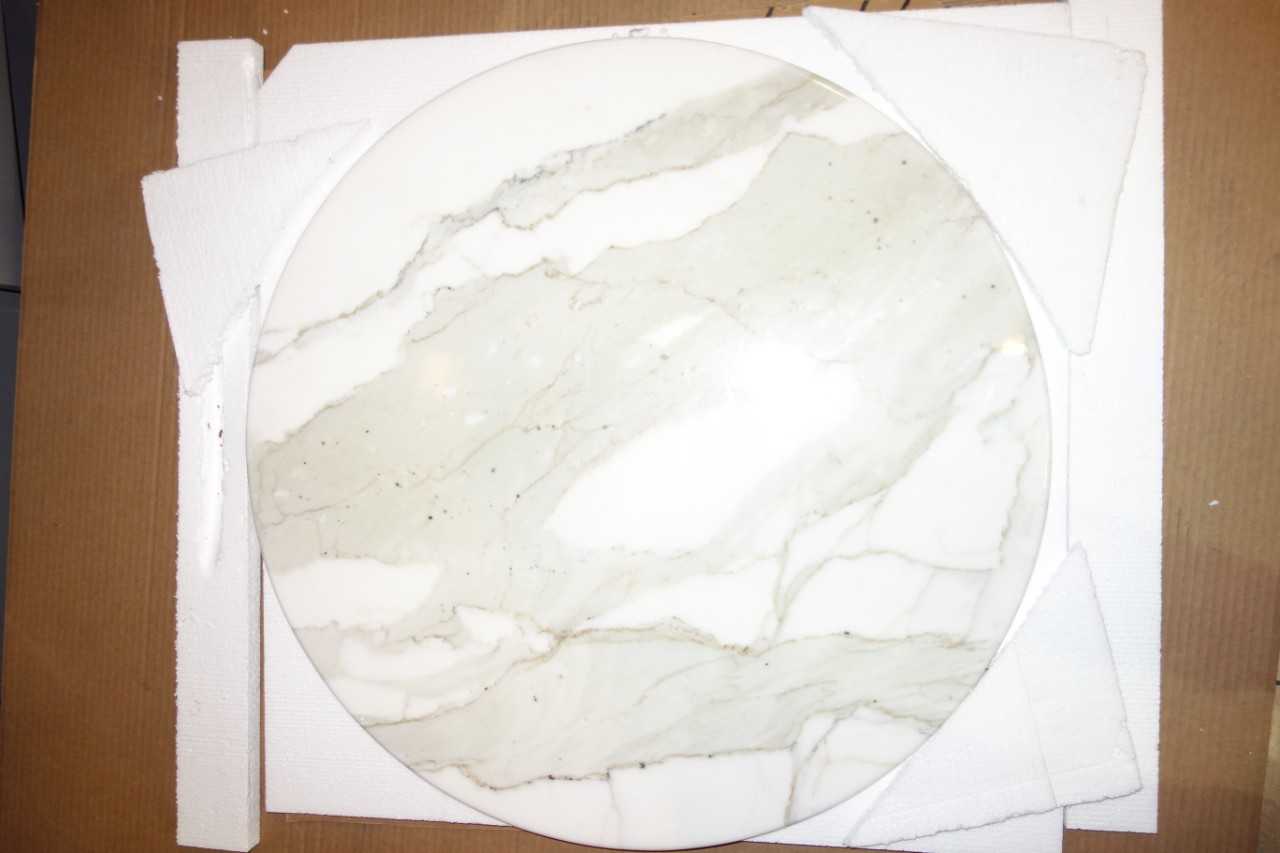 WHITE MARBLE 28X28X2 ROUND SLAB - MACHINING ACCESSORIES & TOOLING