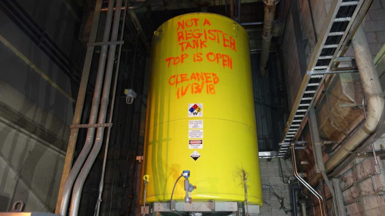 BULK SULFURIC ACID STORAGE STEEL TANK - PROCESS EQUIPMENT
