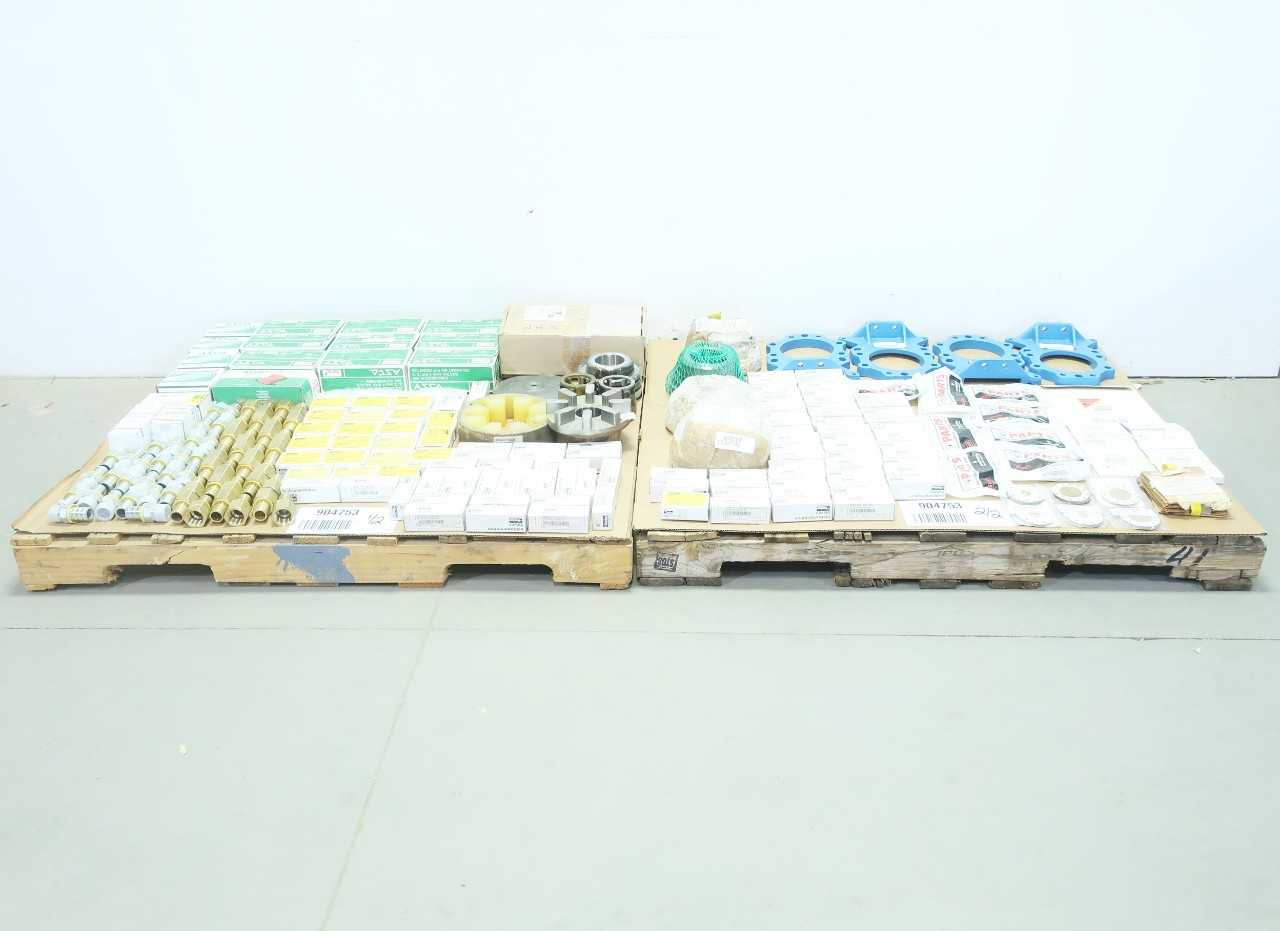 2 PALLETS OF ASSORTED BALL BALES, SOLENOID VALVES, VALVE PACKING, FITTINGS, GATE VALVES - VALVES