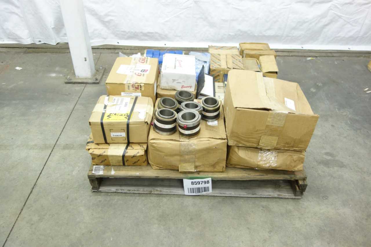 PALLET OF ASSORTED BEARINGS AND BEARING PARTS - BEARINGS