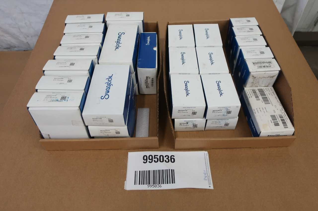 LOT OF ASSORTED SWAGELOK FITTINGS - PROCESS EQUIPMENT