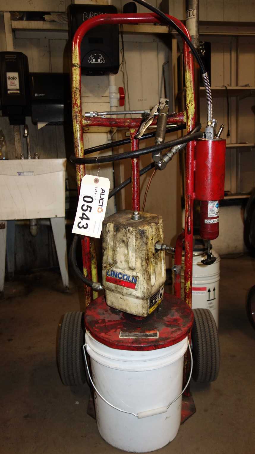 LINCOLN 5 GALLON BUCKET GREASE PUMP WITH CART - PUMPS