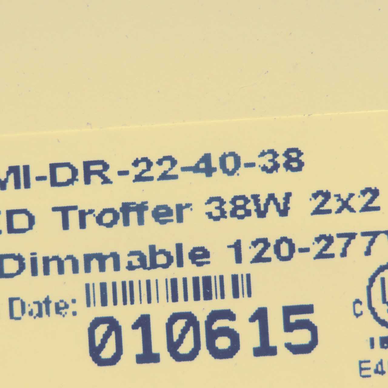 Nicor LED Fixtures, 122/77 volts, (12) each – LMI-DR-22-40-38 – 4000K LED Troffer Dimmable 120/277V - - MACHINING ACCESSORIES & TOOLING