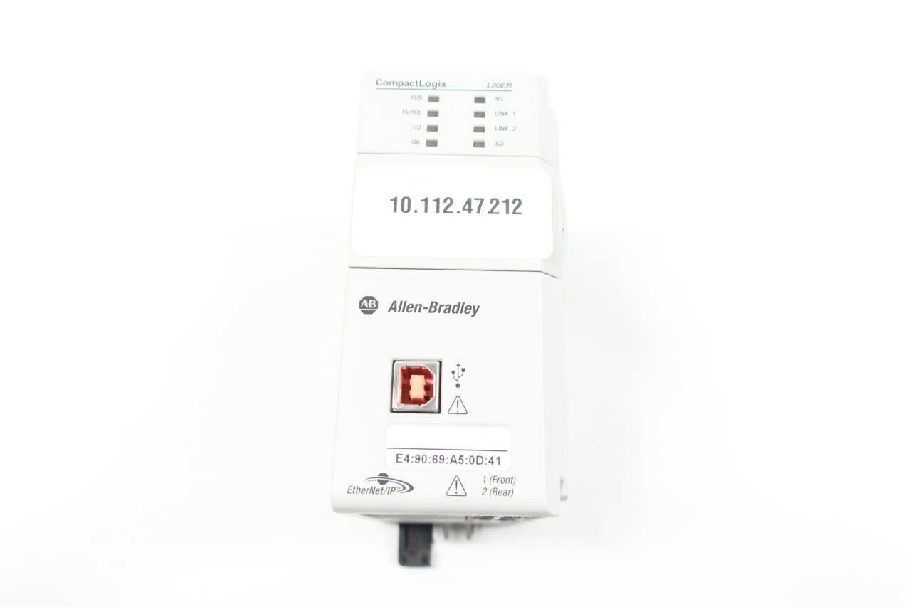 ALLEN BRADLEY 1769L30ER COMPACTLOGIX 1MB ENET CONTROLLER MODULE SER A - AUTOMATION & CONTROLS ALLEN BRADLEY 1769L30ER COMPACTLOGIX 1MB ENET CONTROLLER MODULE SER A - AUTOMATION & CONTROLS