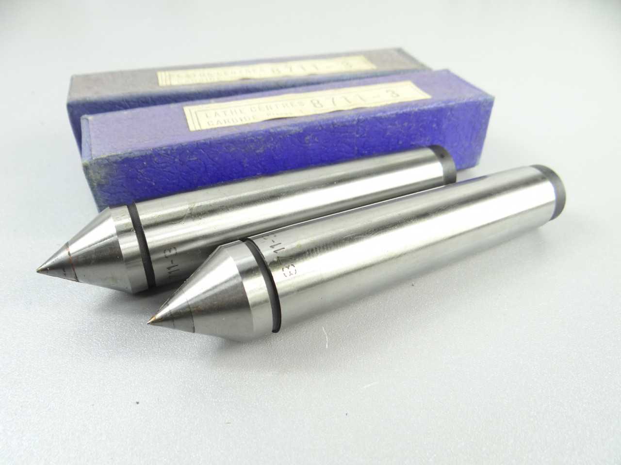 New Pair of Precision 3MT Carbide Tipped Dead Centers - MACHINING ACCESSORIES & TOOLING