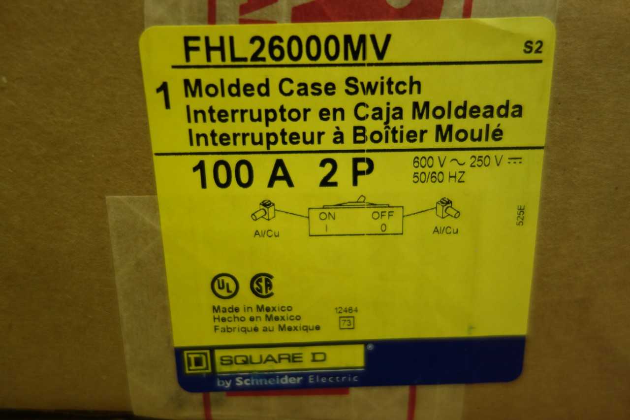LOT OF 4 SQUARE D FHL2600MV MOLDED CASE SWITCHES - CIRCUIT BREAKERS