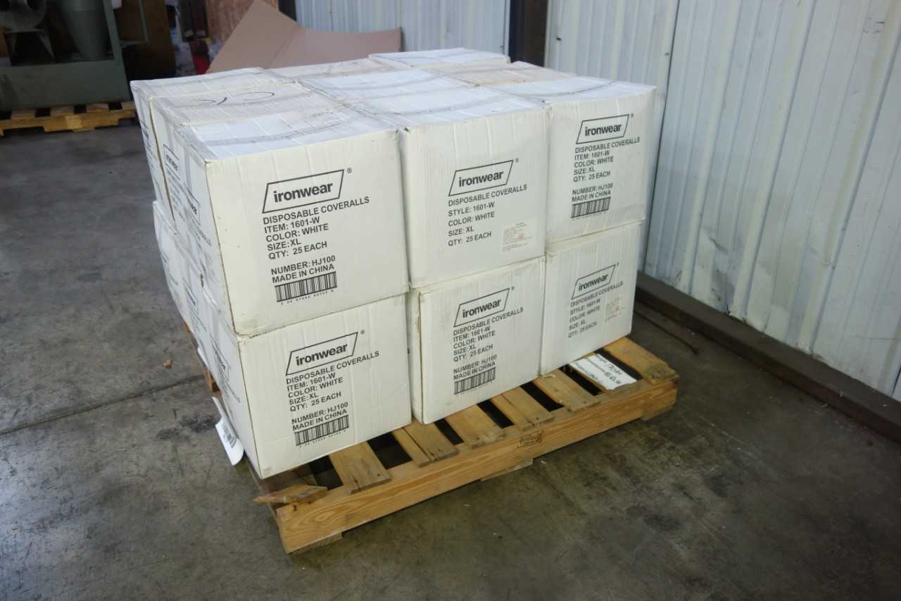 PALLET OF IRONWEAR 1601-W DISPOSABLE COVERALLS - SAFETY EQUIPMENT