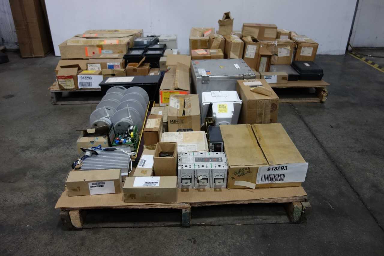3 PALLETS OF ASSORTED ELECTRICAL - ELECTRICAL COMPONENTS