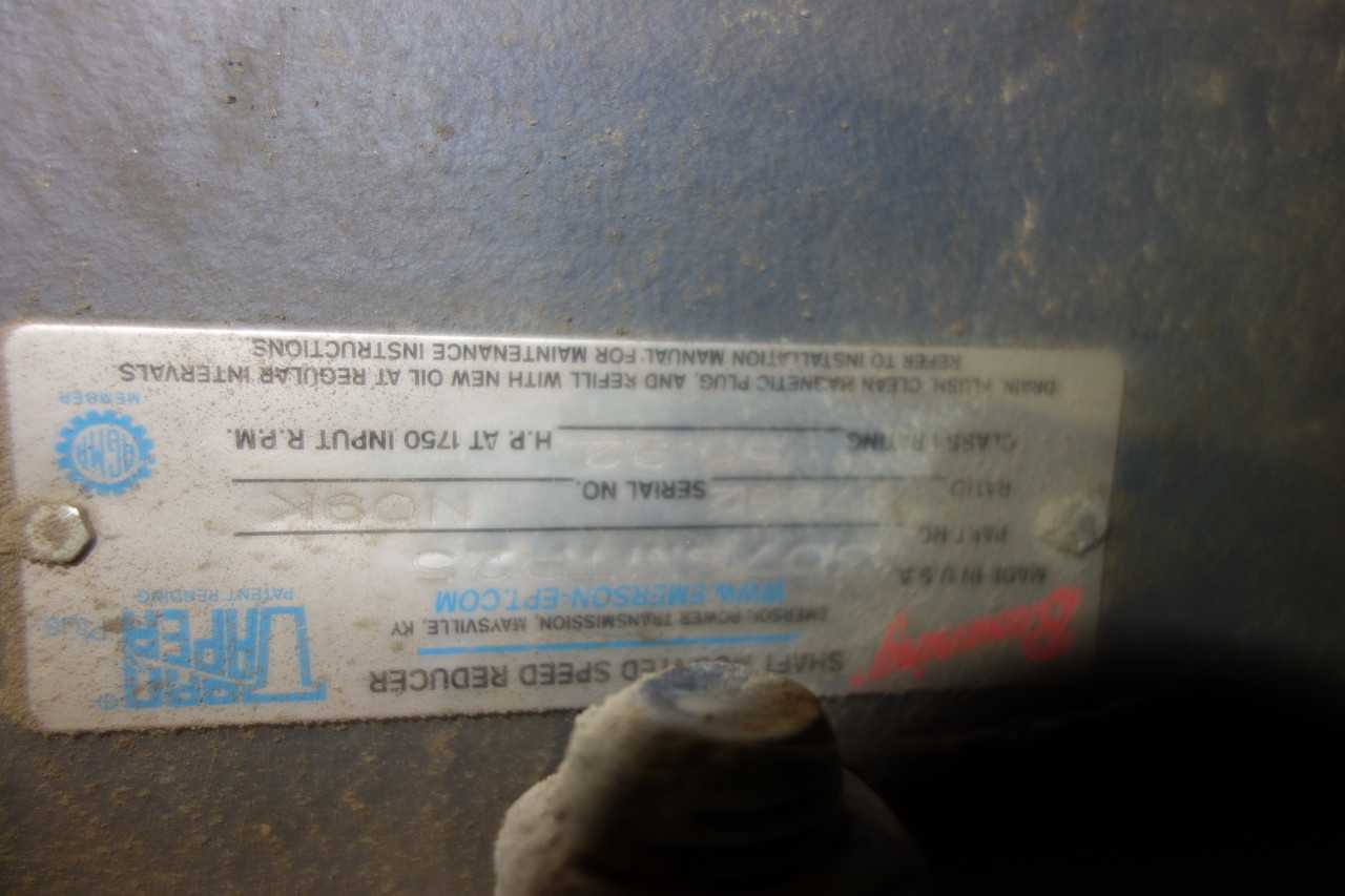 UNITED CONVEYOR MODEL 4050 54854-14-6200-49 FLY ASH PIN PADDLE WET MIXER UNLOADER - PROCESS EQUIPMENT