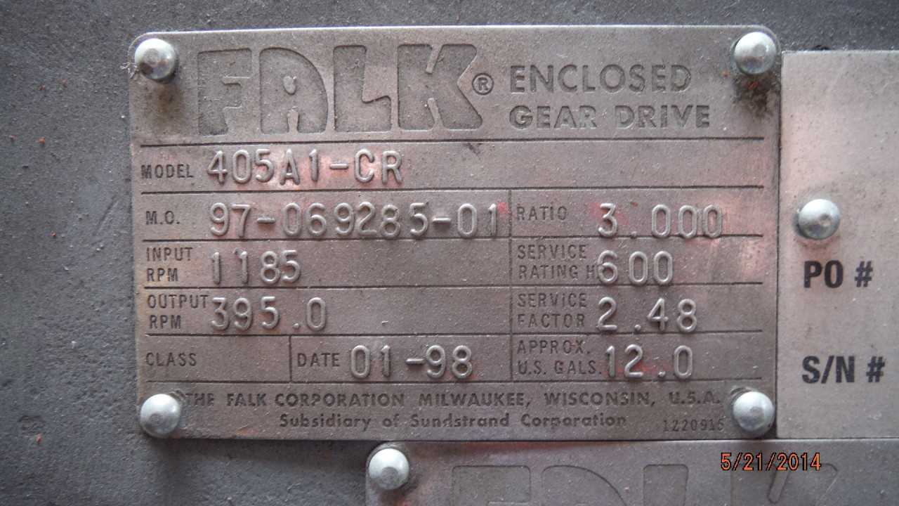600 HP Falk Gear Reducer Model 405A1-CR - GEAR REDUCERS