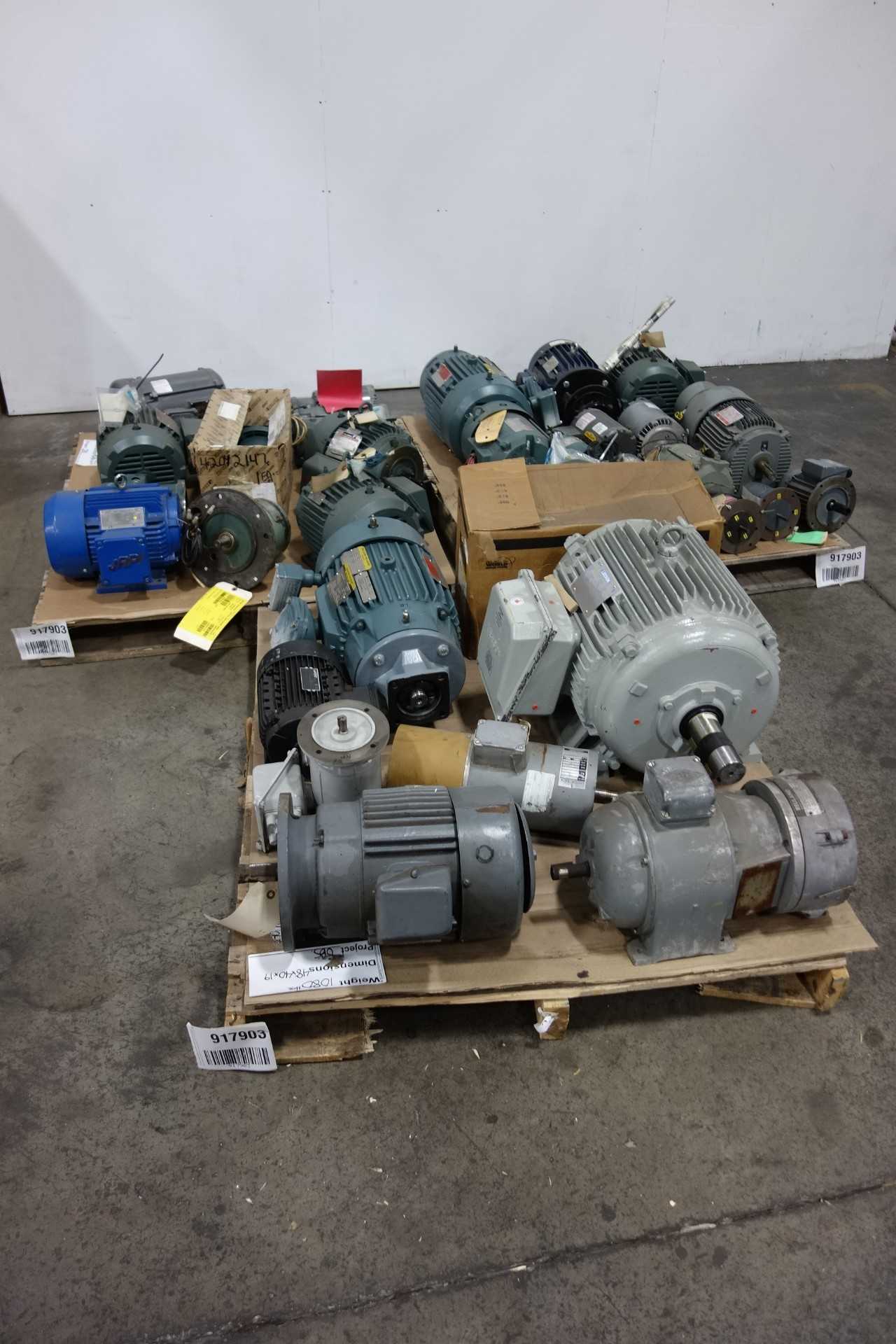 3 PALLETS OF ASSORTED ELECTRIC MOTORS - ELECTRIC MOTORS