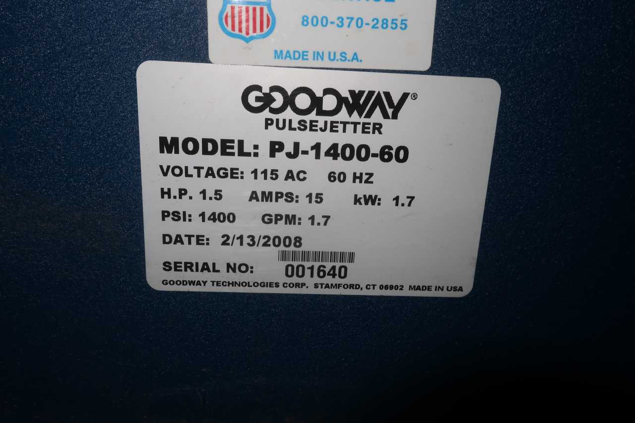 GOODWAY PULSEJETTER PJ-1400-60 INDUSTRIAL DRAIN CLEANER - CLEANING MACHINES