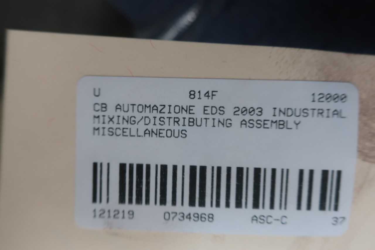 CB AUTOMAZIONE EDS 2003 INDUSTRIAL MIXING DISTRIBUTING ASSEMBLY MISCELLANEOUS - PLANT & FACILITY