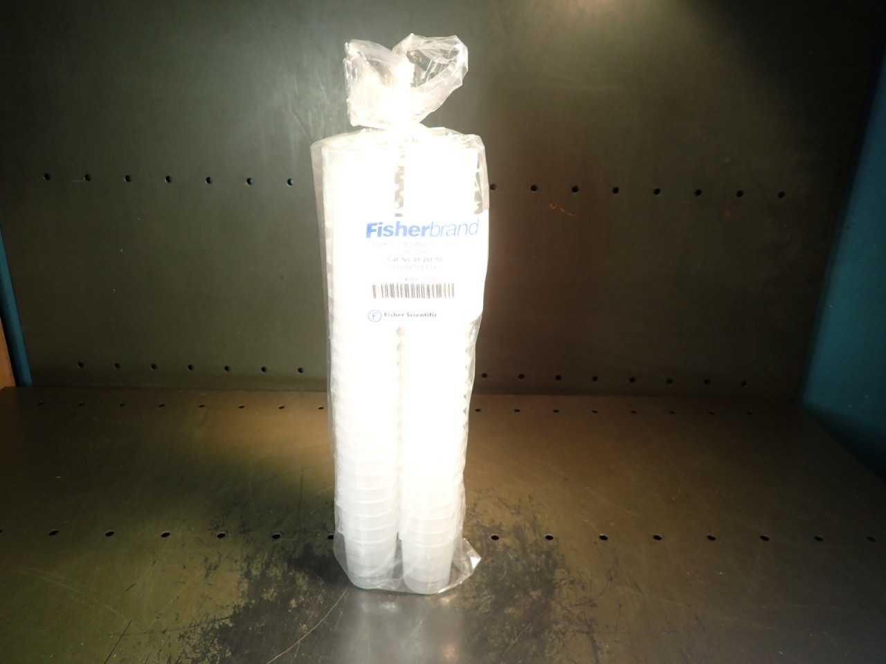 Fisher 50ml 1-1/2 oz Polypropylene Disposable Beakers: 100/pack, 01-291-10, NEW! - LAB & SCIENTIFIC