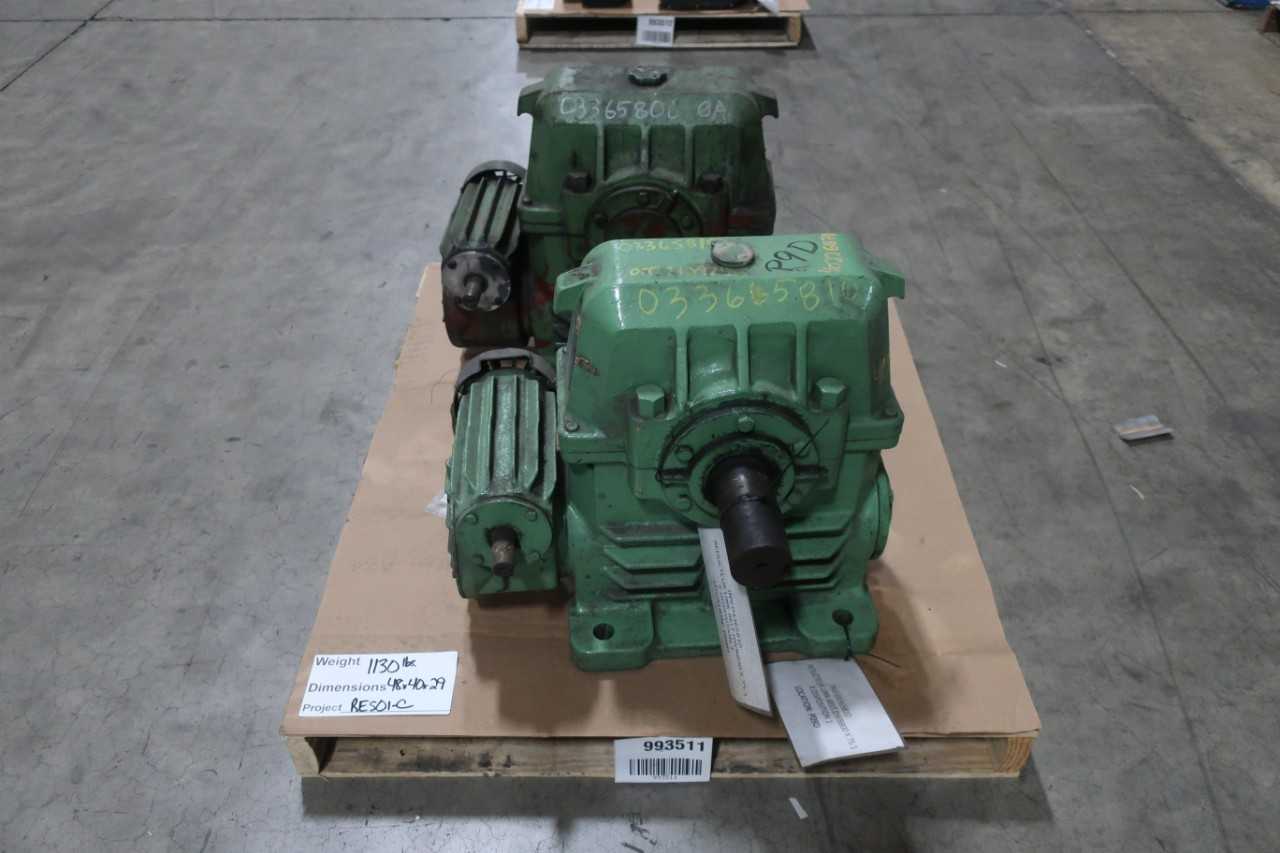 LOT OF 2 LINKBELT DWB800-62 X 75:1 SPEED REDUCERS - GEAR REDUCERS