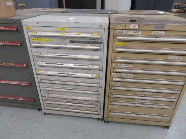 10 Drawer Vidmar Cabinet and Contents - MISCELLANEOUS
