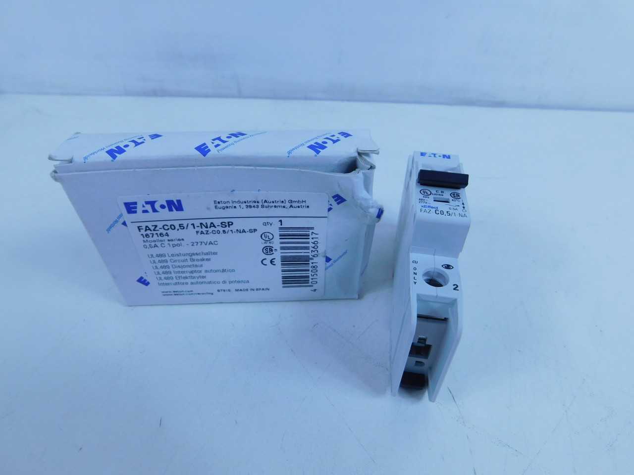 Quantity of 7x FAZ-C0.5/1-NA-SP MCB/Industrials - VALVES