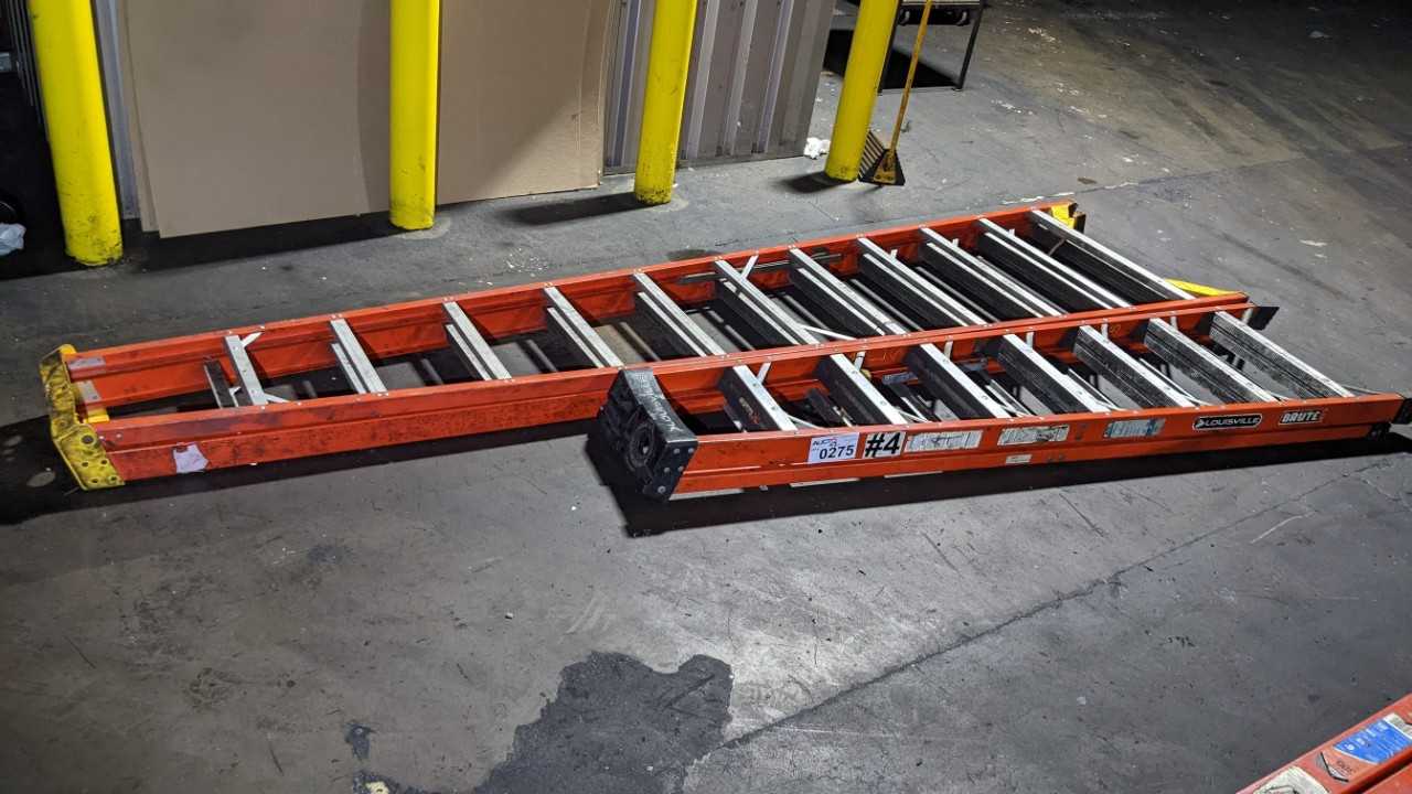 Lot of 10' and 8' Louisville/ Werner ladder - MATERIAL HANDLING