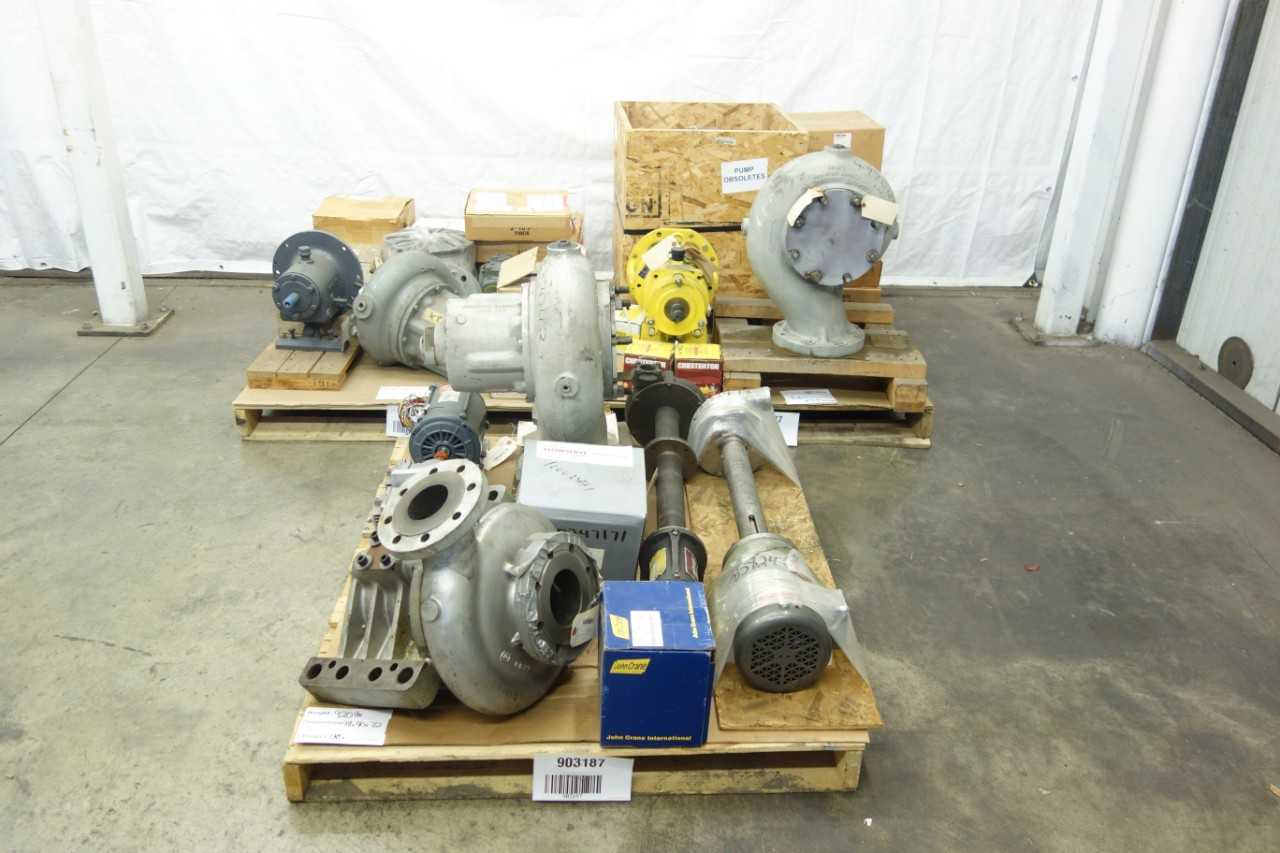 3 PALLETS OF ASSORTED PUMPS AND PUMP PARTS - PUMPS