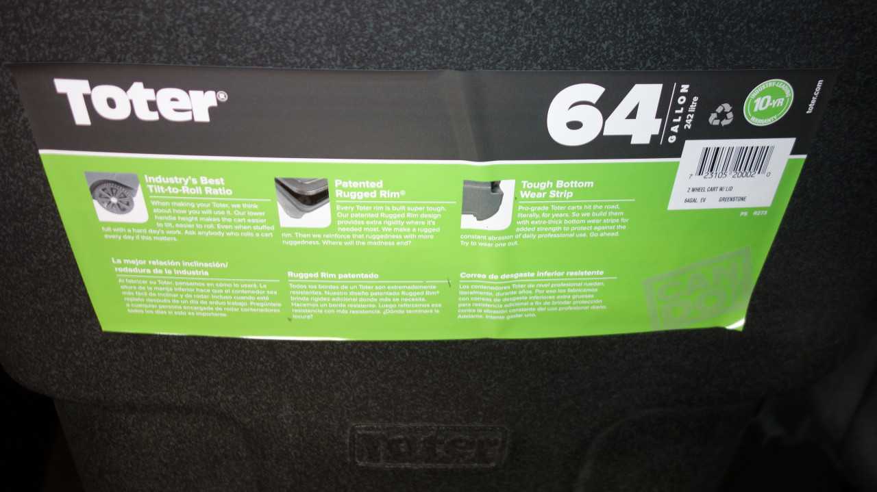 LOT OF 19 ROLLING GARBAGE BINS - ELECTRIC POWER TOOLS