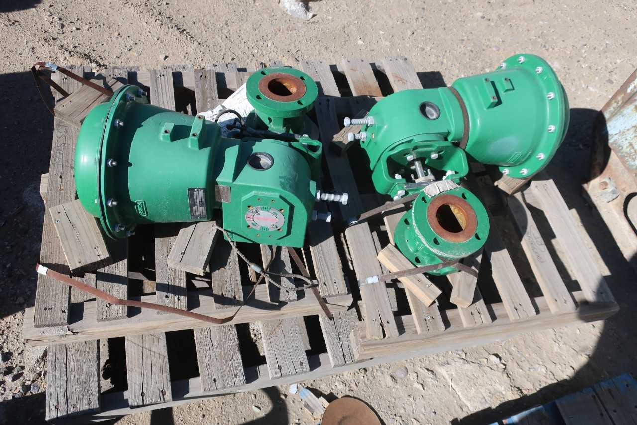 LOT OF 2 FISHER V150 3IN VEE-BALL CONTROL VALVES - CONTROL VALVE