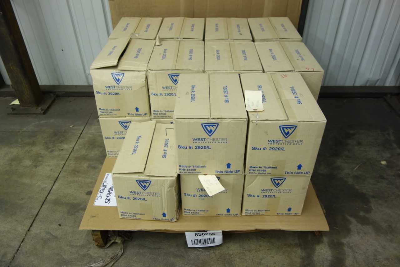 PALLET OF LARGE SIZE WEST CHESTER NITRILE DISPOSABLE GLOVES - SAFETY EQUIPMENT