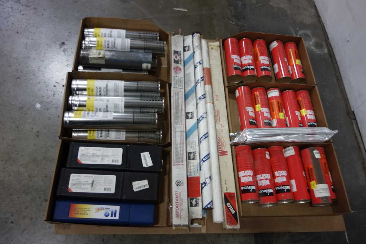 PALLET OF ASSORTED WELDING ELECTRODES - WELDING EQUIPMENT