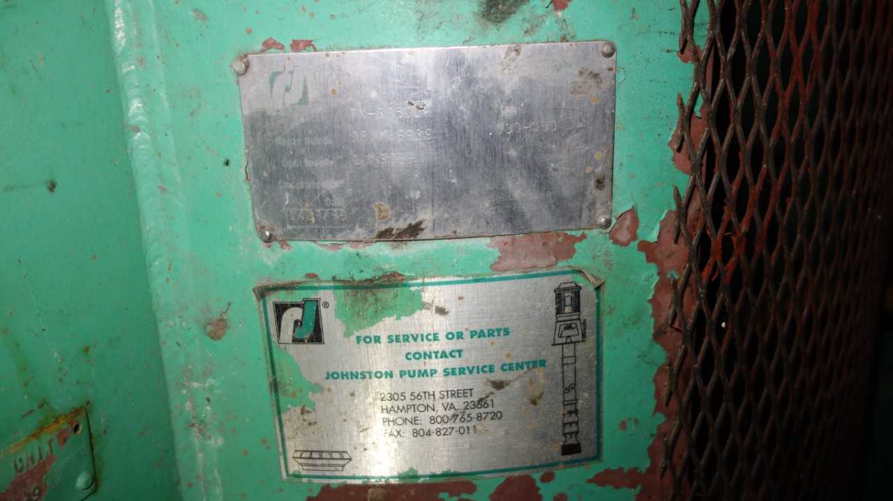JOHNSTON PUMP 1-30LS 400HP VERTICAL PUMP MOTOR - PUMPS