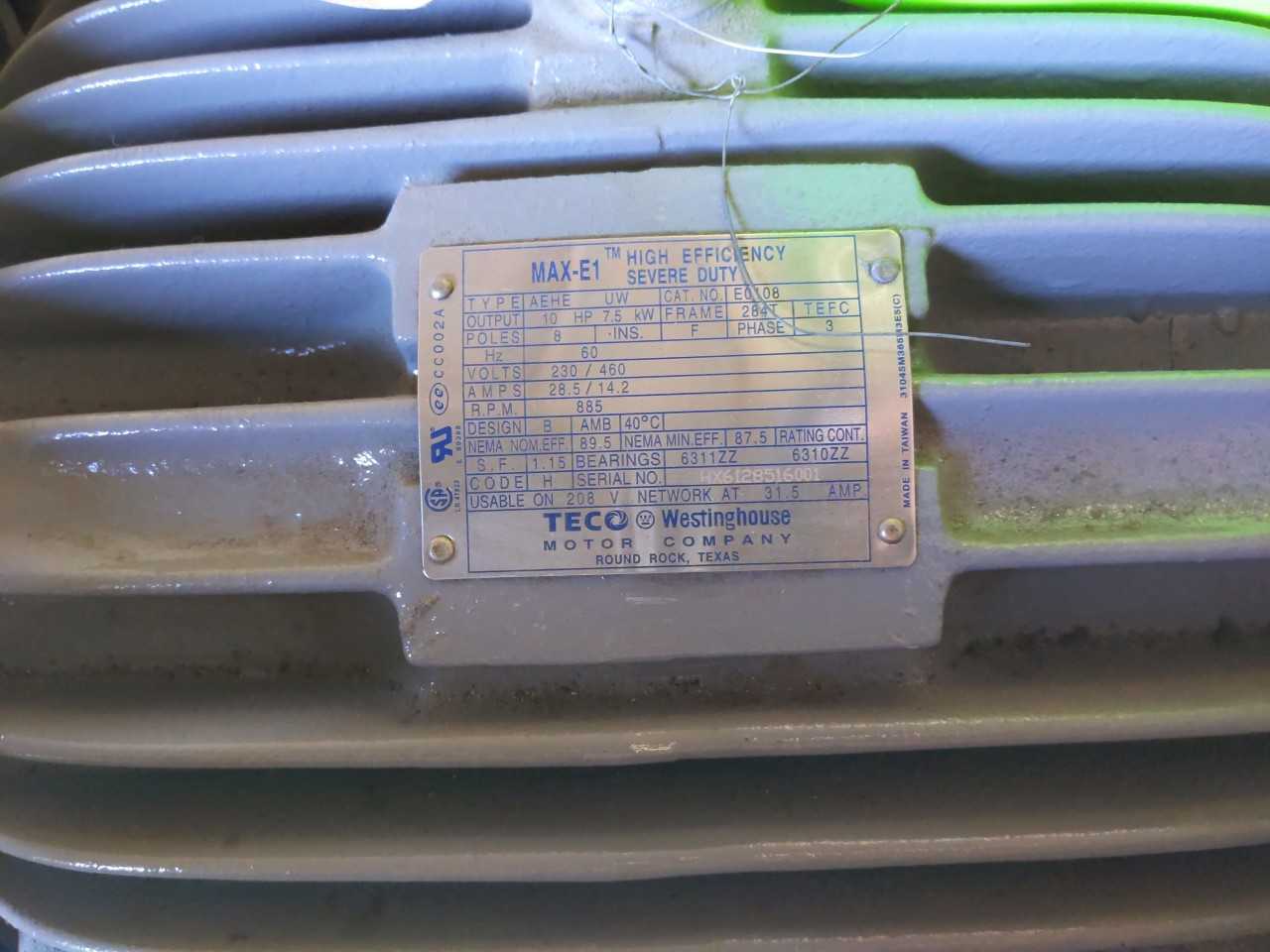 Teco Westinghouse 10HP Electric Motor - ELECTRIC MOTORS