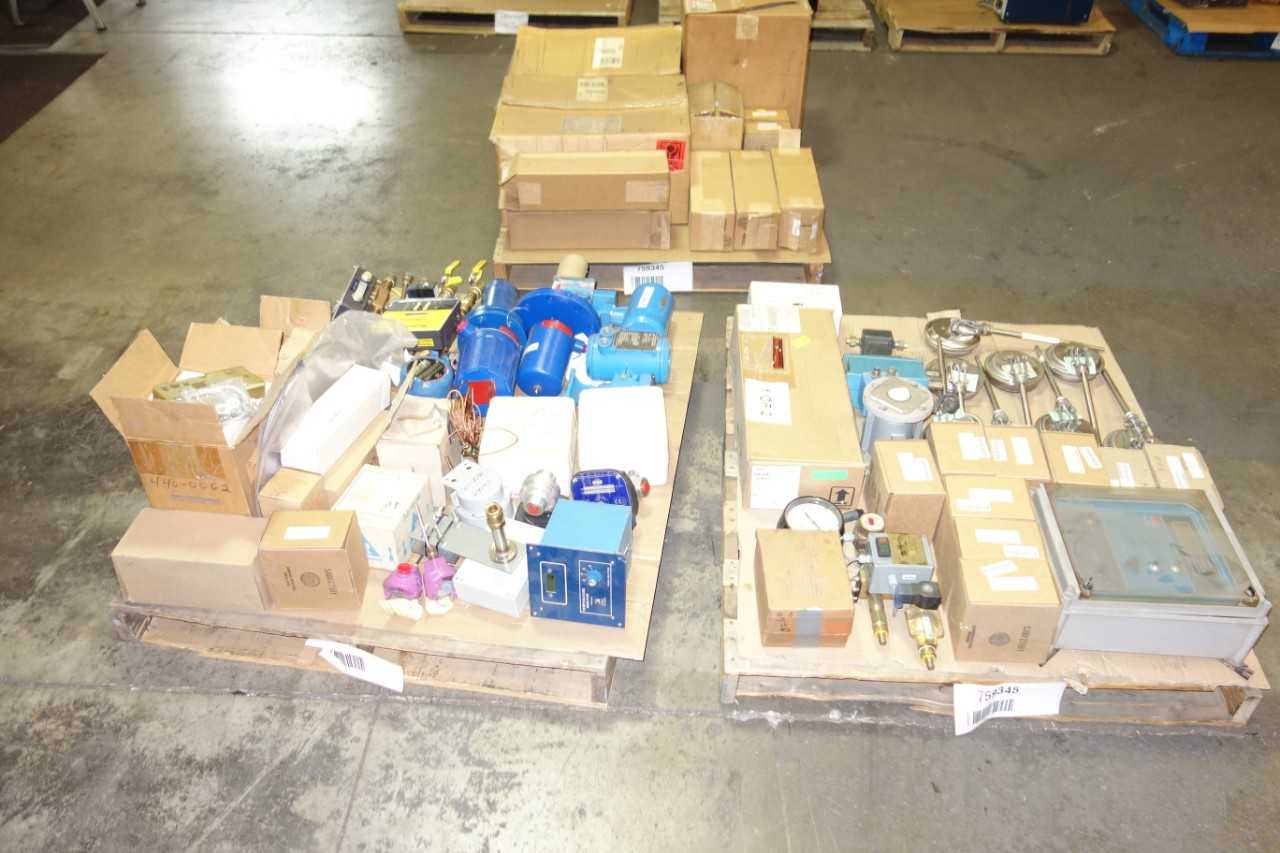 3 PALLET OF ASSORTED FLOW METERS, PROBE SENSORS, PRESSURE GAUGES, THERMOMETERS AND ACCESSORIES - INSTRUMENTATION