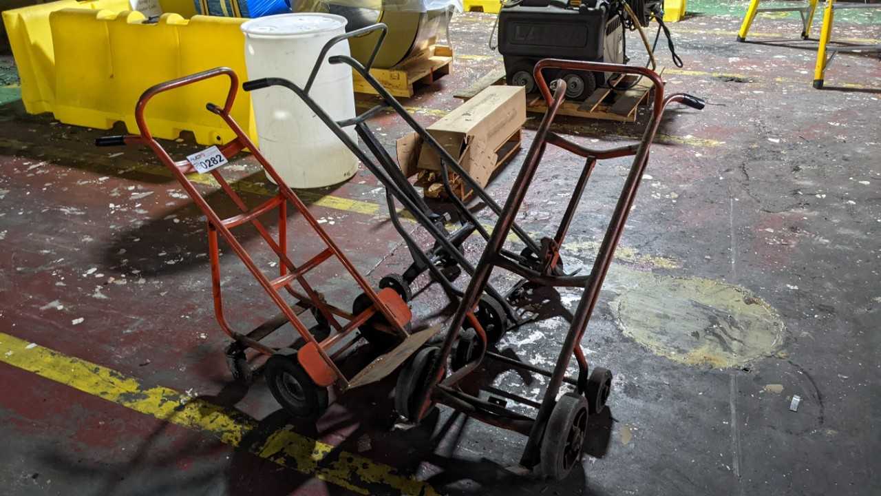Lot of 3 barrel Dollies - ELECTRIC POWER TOOLS