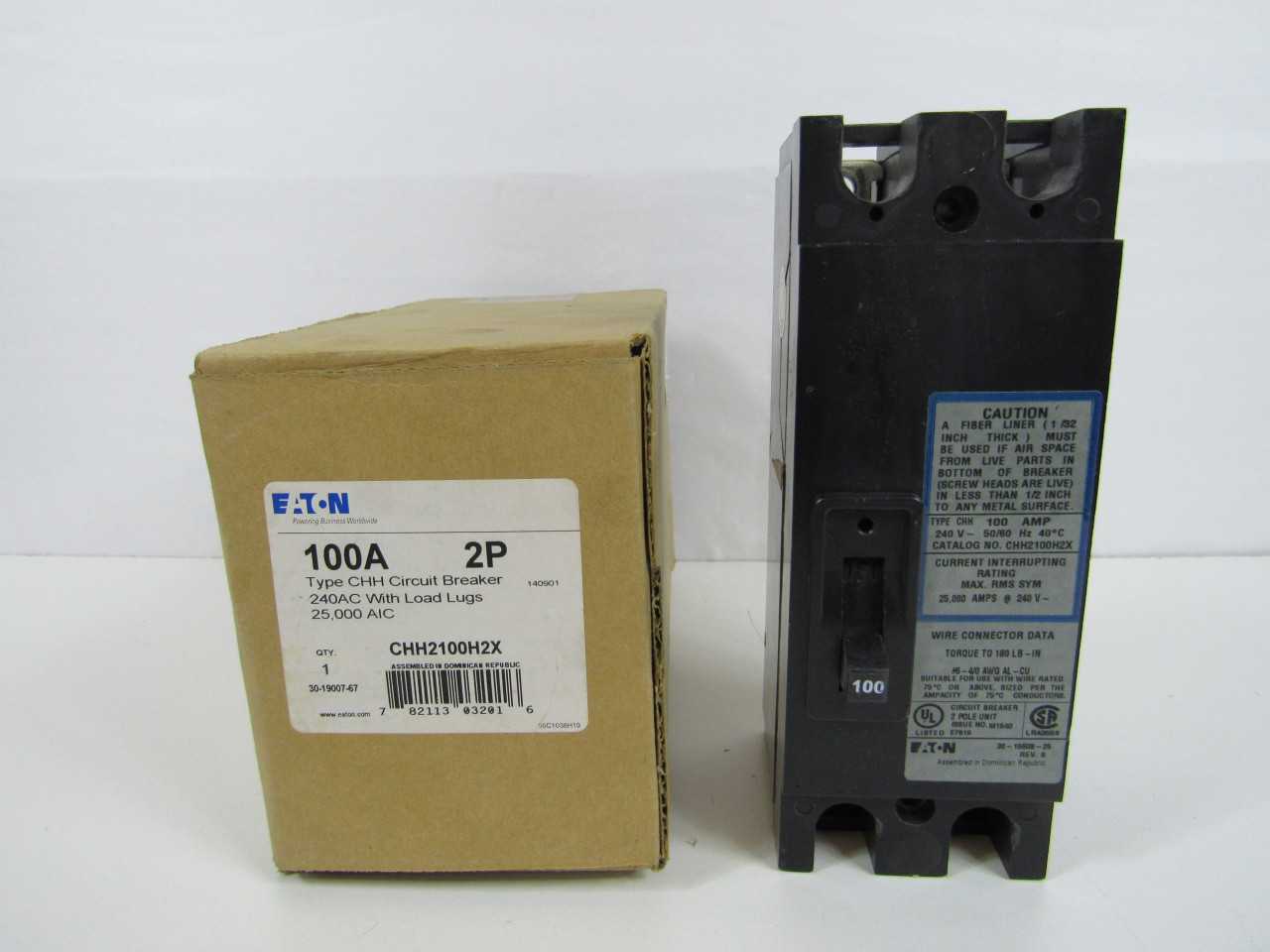Quantity 1 of Eaton CHH2100H2X 2P 100A - CIRCUIT BREAKERS