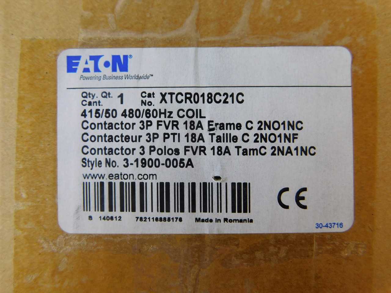 Quantity of 2x XTCR018C21C Contactors - CONTACTORS