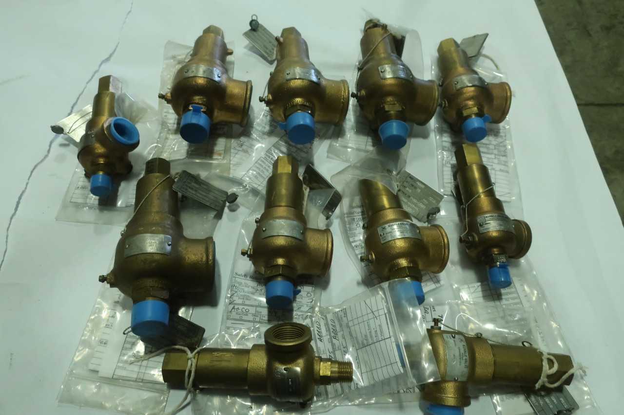 LOT OF ASSORTED RELIEF VALVES DRESSER ANDERSON KUNKLE - RELIEF VALVE