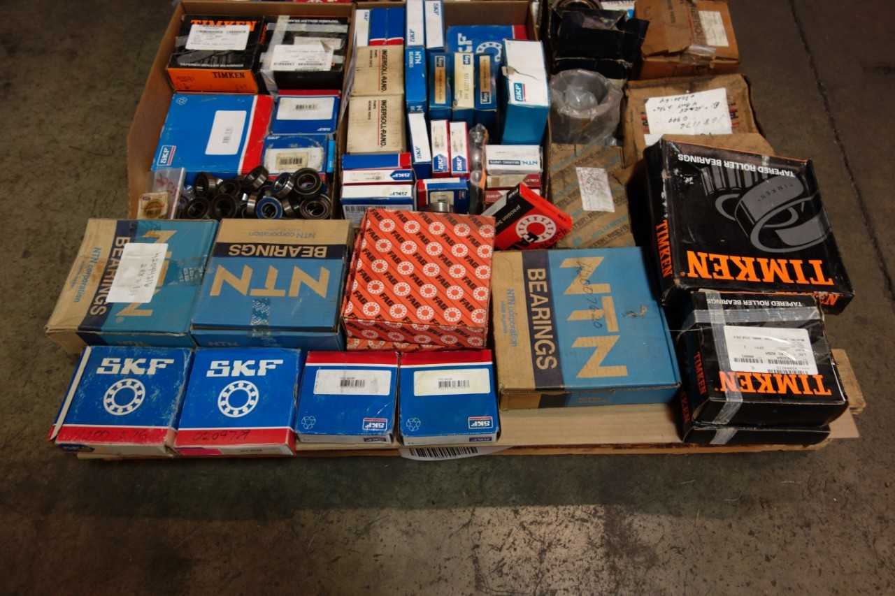 1 PALLET OF ASSORTED BEARINGS- SKF, TIMKEN, NTN, FAG, SNR, INGERSOLL-RAND - BEARINGS