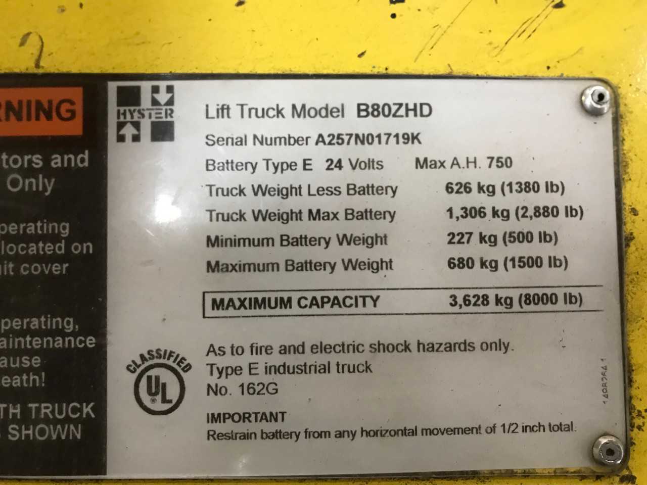 2012 HYSTER DOUBLE PALLET JACK, AURORA, IL (CHICAGO) - ELECTRIC PALLET JACKS