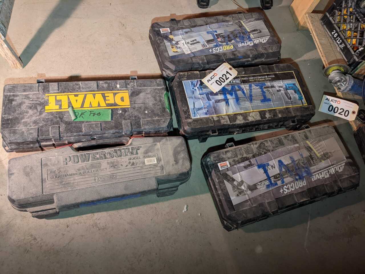Lot of 5 tools with cases - ELECTRIC POWER TOOLS