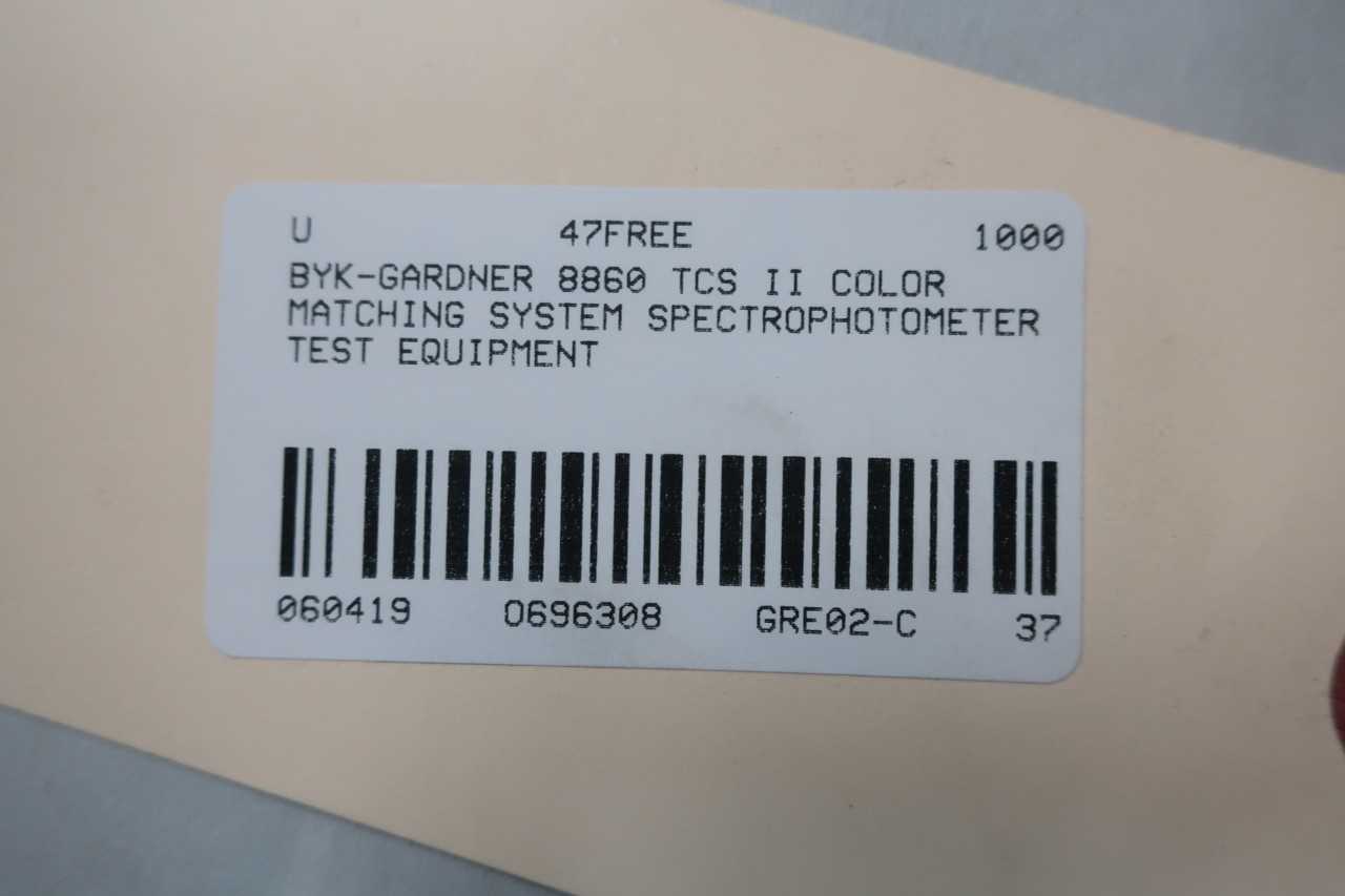 BYK-GARDNER 8860 TCS II COLOR MATCHING SYSTEM SPECTROPHOTOMETER TEST EQUIPMENT - LAB & SCIENTIFIC