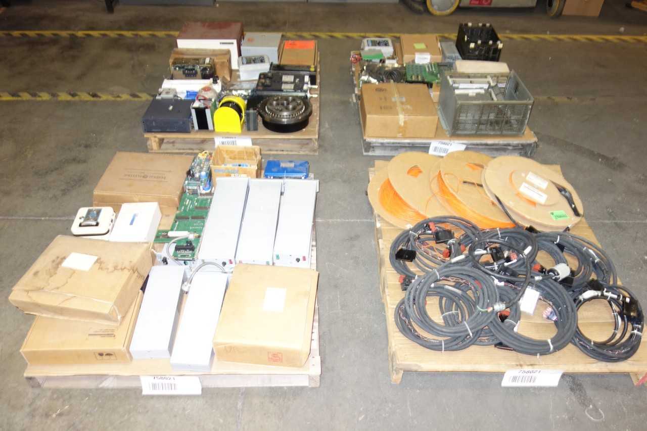 4 PALLETS OF ASSORTED ELECTRICAL AUTOMATION, CONTROLLER UNITS, CORDSETS, SERVO MOTORS - ELECTRICAL COMPONENTS