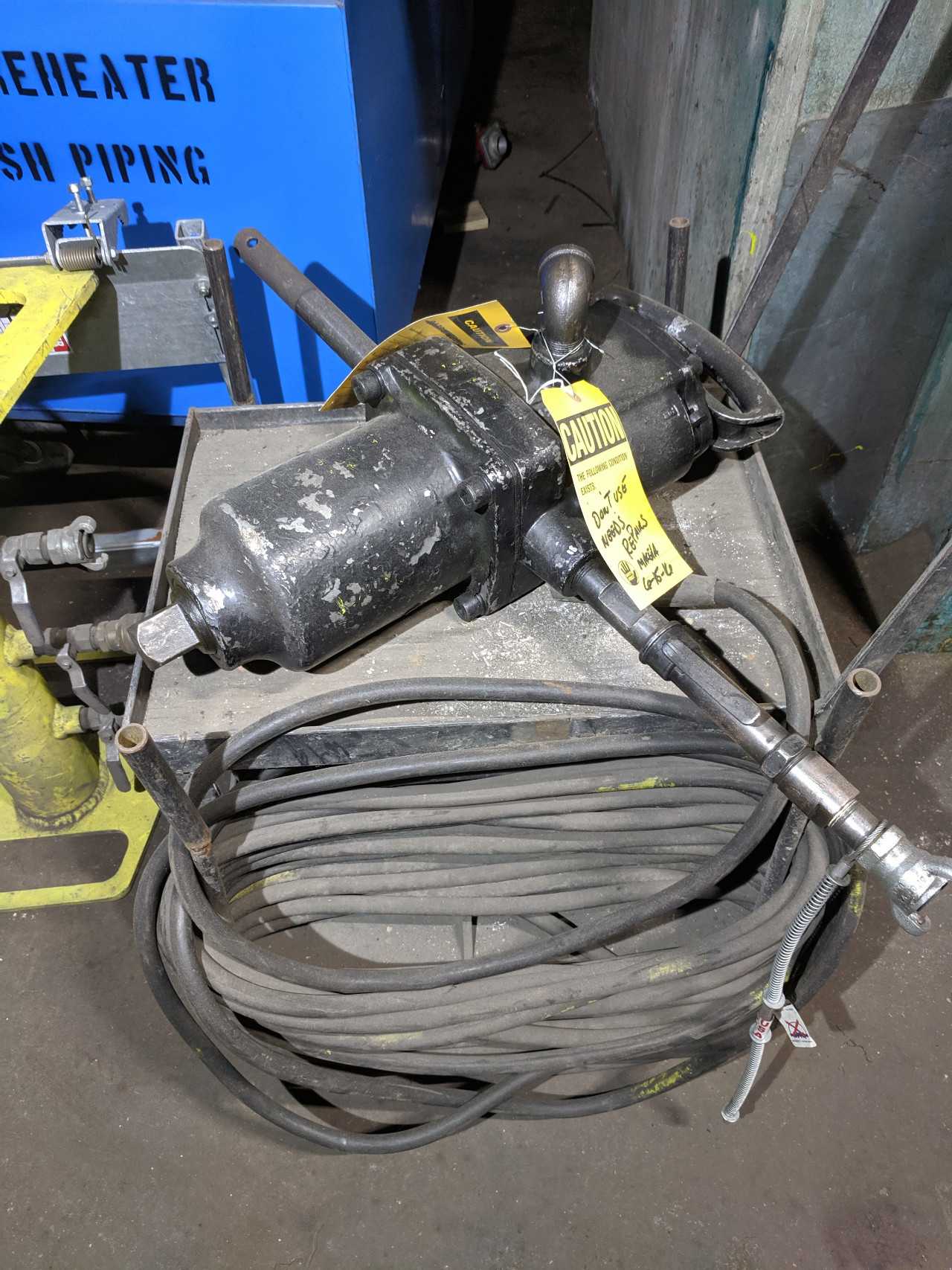 INGERSOLL RAND PNEUMATIC IMPACT HAMMER WITH CART - PNEUMATIC POWER TOOL