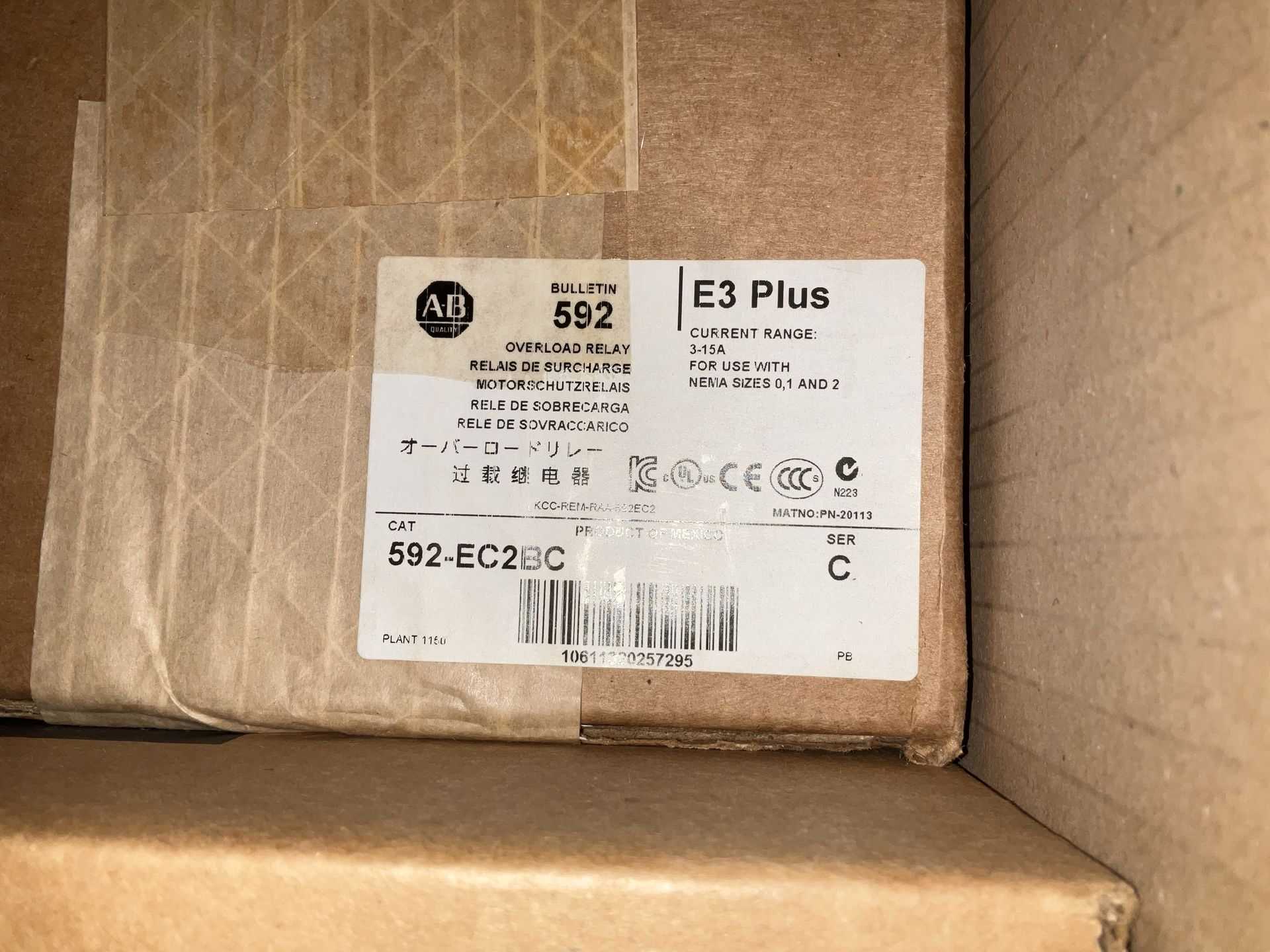 QTY 3- BOXES OF ALLEN BRADLEY CONTROLS, BREAKERS, CONTACTORS, AND PLCS - INDUSTRIAL PARTS