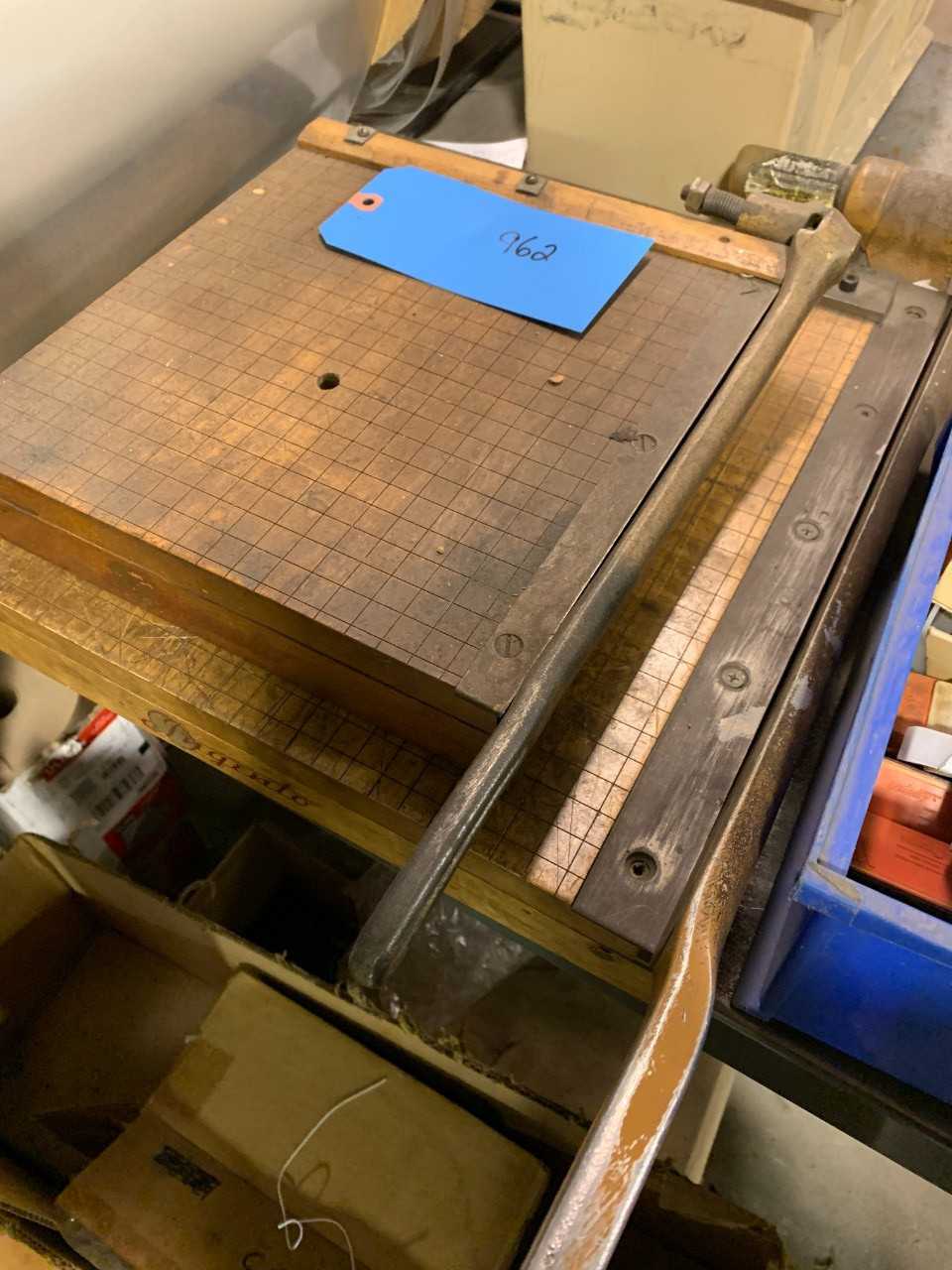 Paper Cutter - PLANT & FACILITY