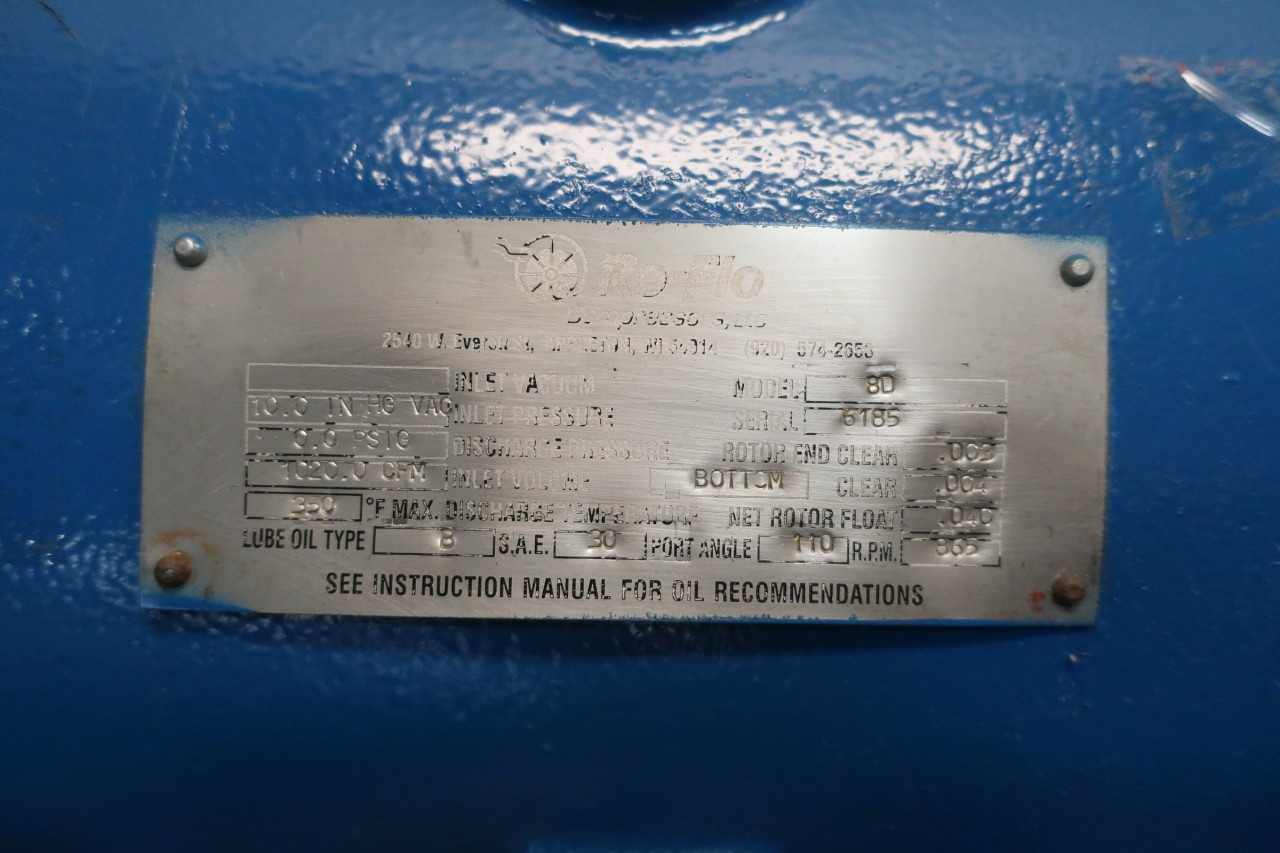 NEW RO-FLO MODEL 8D IRON VANE COMPRESSOR 3X4IN - PUMPS