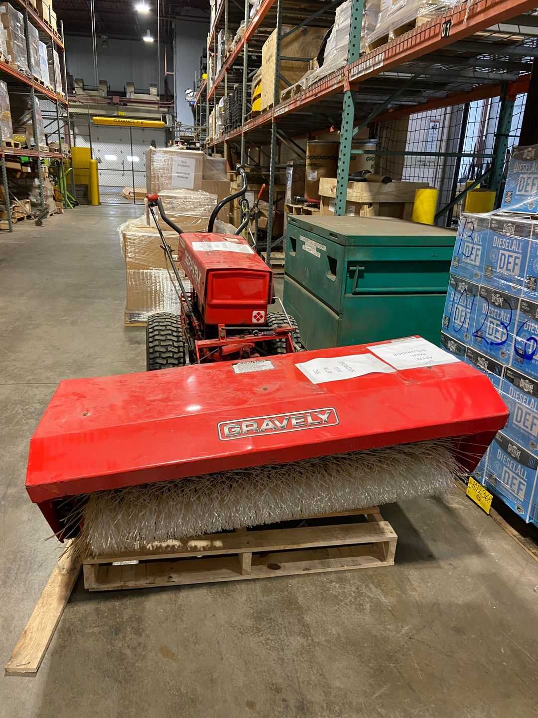 2019 GRAVELY 4300 2-WHEEL TRACTOR WITH SNOW BRUSH ATTACHMENT - CONSTRUCTION EQUIPMENT