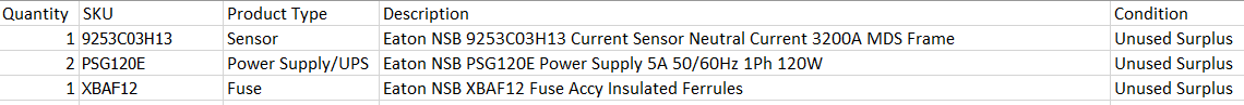 Quantity of 4x Assorted Power Supply/UPS, Sensor, and Fuse - ELECTRICAL COMPONENTS Quantity of 4x Assorted Power Supply/UPS, Sensor, and Fuse - ELECTRICAL COMPONENTS