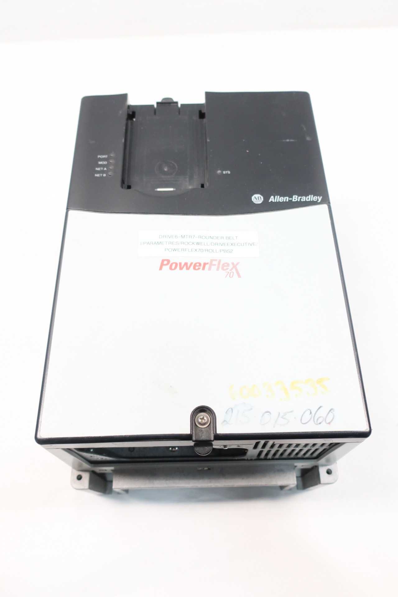 ALLEN BRADLEY 20AB042A0AYNANC0 POWERFLEX 70 15HP VFD DRIVE - MOTOR DRIVES ALLEN BRADLEY 20AB042A0AYNANC0 POWERFLEX 70 15HP VFD DRIVE - MOTOR DRIVES